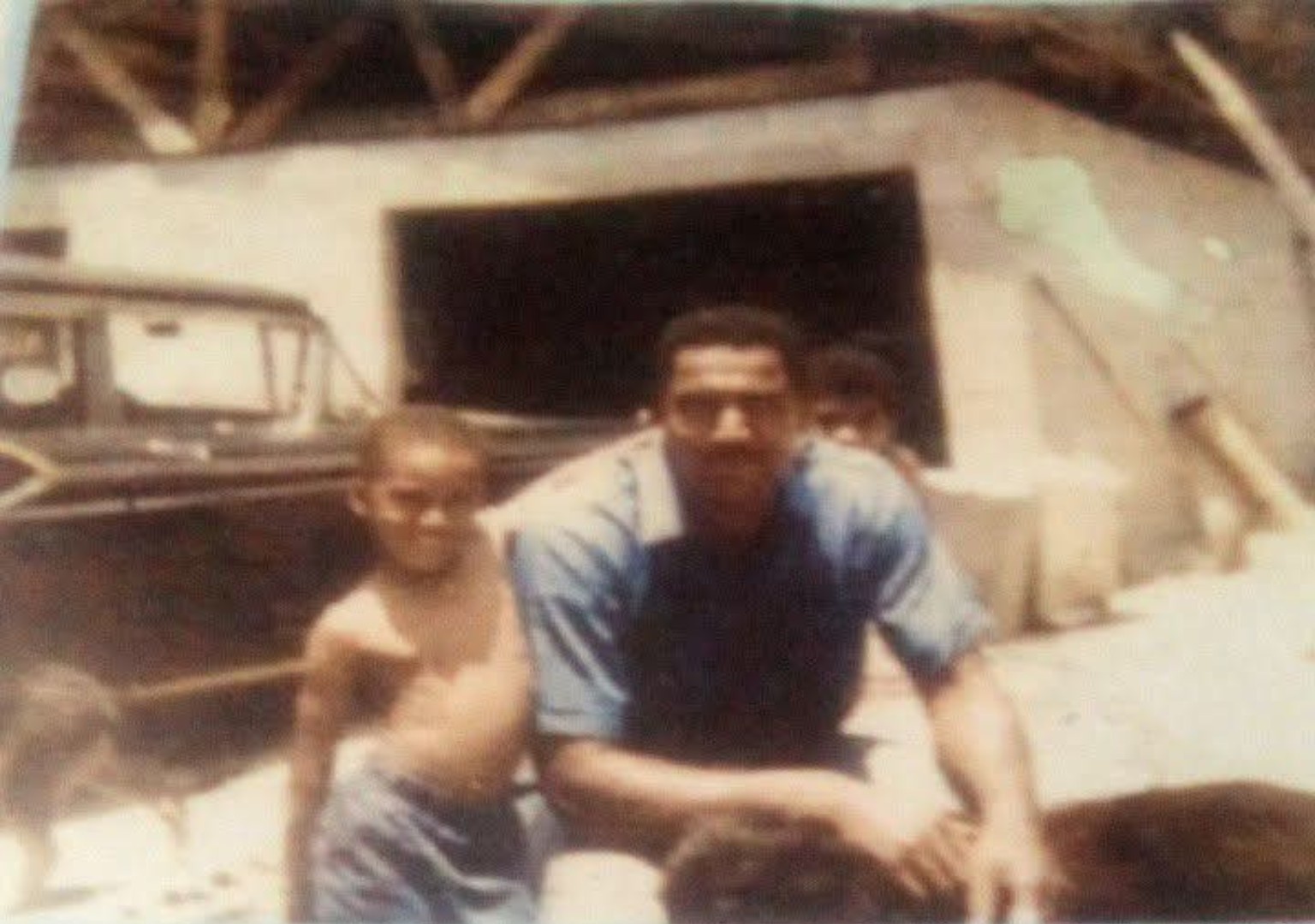 Ronnie's grandfather at the family garage